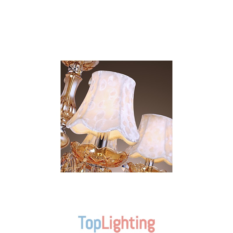 European Style Luxury 6 Light Chandelier With K9 Crystal