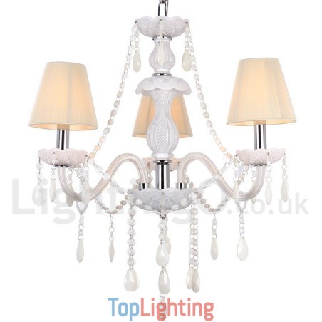 3 Light White K9 Crystal Candle Style Chandelier 3 Light White K9 Crystal Candle Style Chandelier