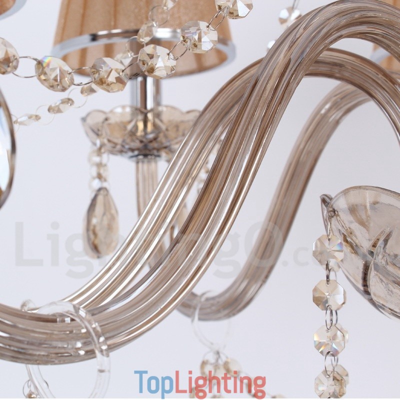 8 Light K9 Crystal Candle Style Chandelier