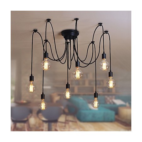 8 Lights Chandelier Pendant Light Traditional Classic Retro Metal 8 Lights Chandelier Pendant Light Traditional Classic Retro Metal