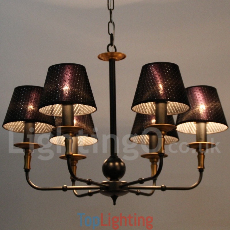6 Light Retro Rustic Candle Style Chandelier