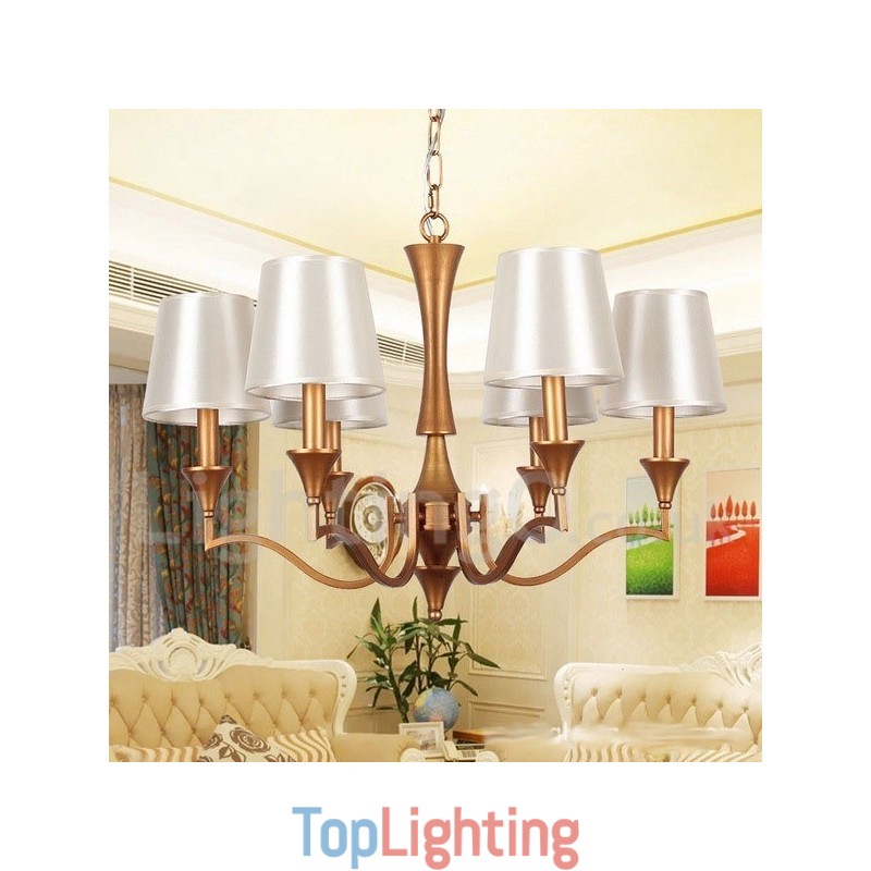 6 Light Mediterranean Style Candle Style Chandelier