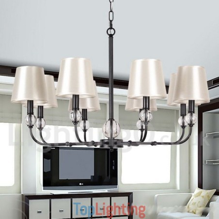8 Light Rustic Retro Black Contemporary Candle Style Chandelier 8 Light Rustic Retro Black Contemporary Candle Style Chandelier