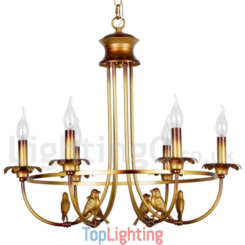 6 Light Retro Candle Style Chandelier