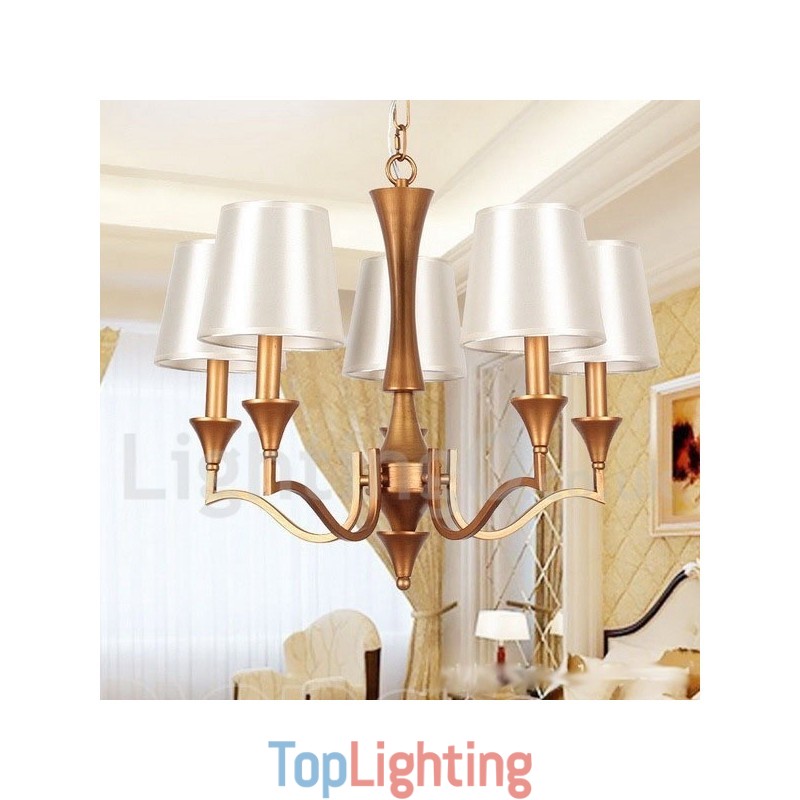 5 Light Rustic Mediterranean Style Candle Style Chandelier