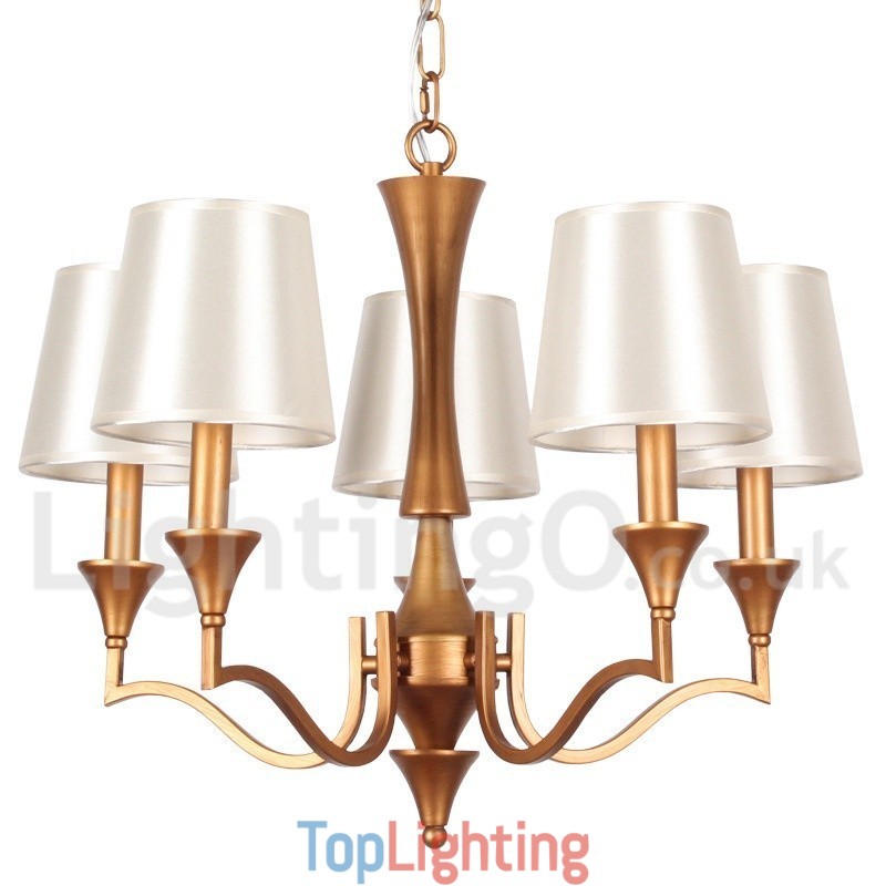 5 Light Rustic Mediterranean Style Candle Style Chandelier