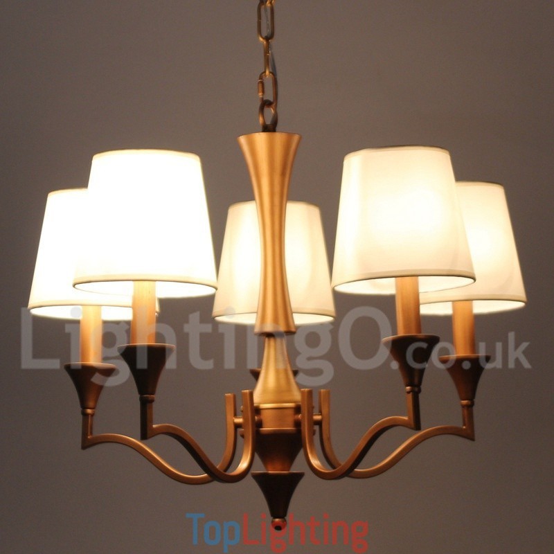 5 Light Rustic Mediterranean Style Candle Style Chandelier