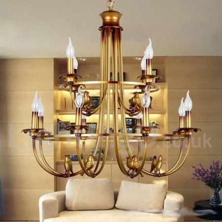 12 Light Retro Candle Style Chandelier 12 Light Retro Candle Style Chandelier