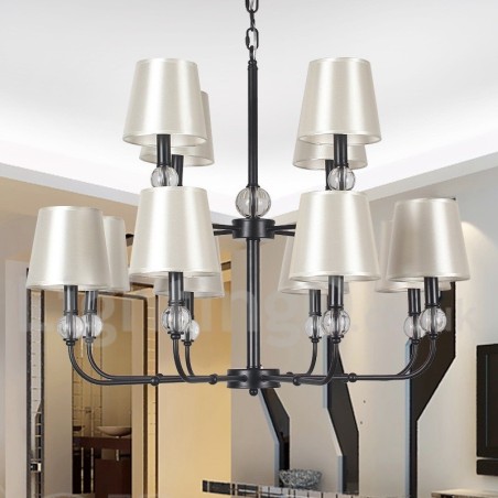 12 Light Rustic Retro Black 2 Tier Large Chandelier Candle Style Chandelier 12 Light Rustic Retro Black 2 Tier Large Chandelier Candle Style Chandelier