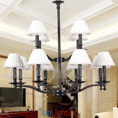 12 Light Retro 2 Tier Large Chandelier Candle Style Chandelier 12 Light Retro 2 Tier Large Chandelier Candle Style Chandelier
