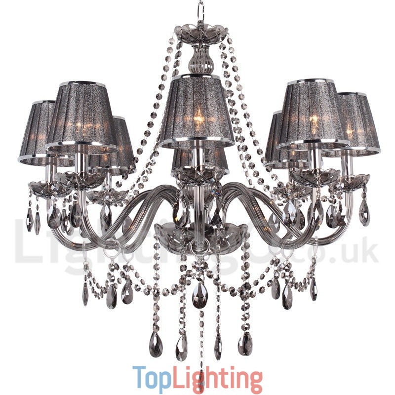 8 Light K9 Crystal Candle Style Chandelier