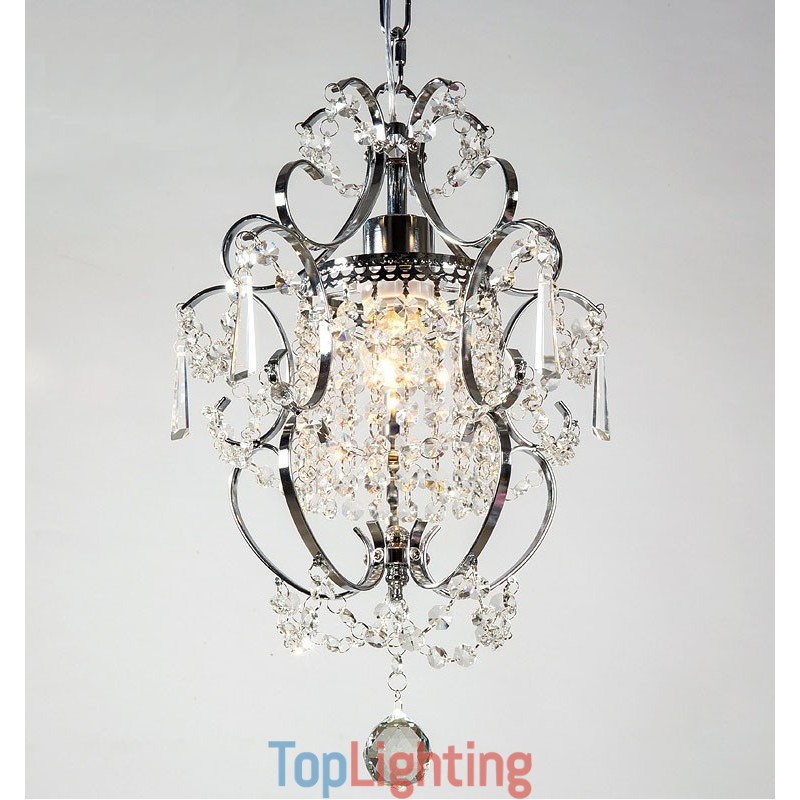 Iron Painting Chandelier with Clear Crystal Modern Lighting Lamp