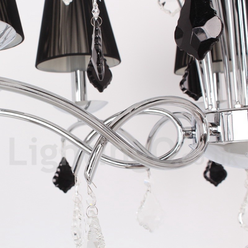 5 Light Contemporary K9 Crystal Candle Style Chandelier