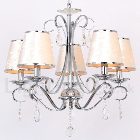 5 Light Contemporary K9 Crystal Candle Style Chandelier 5 Light Contemporary K9 Crystal Candle Style Chandelier