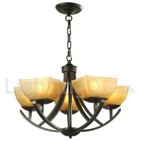 5 Light Mediterranean Style Black Candle Style Chandelier 5 Light Mediterranean Style Black Candle Style Chandelier