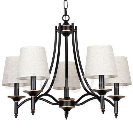 5 Light Rustic Retro Black Contemporary Candle Style Chandelier 5 Light Rustic Retro Black Contemporary Candle Style Chandelier