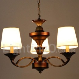 3 Light Retro Mediterranean Style Rustic Candle Style Chandelier