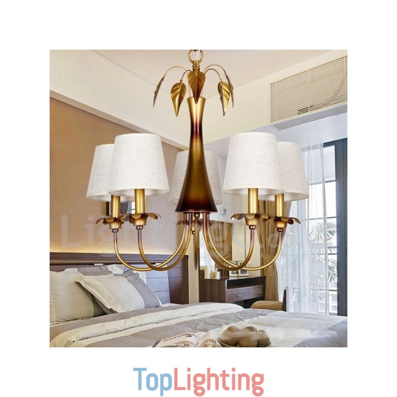 5 Light Modern Contemporary Rustic Candle Style Chandelier