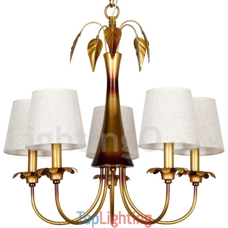 5 Light Modern Contemporary Rustic Candle Style Chandelier