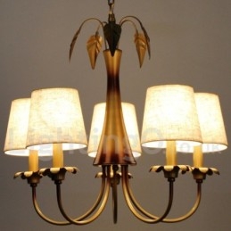 5 Light Modern Contemporary Rustic Candle Style Chandelier