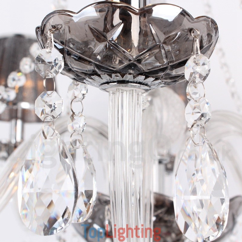 8 Light K9 Crystal Candle Style Chandelier
