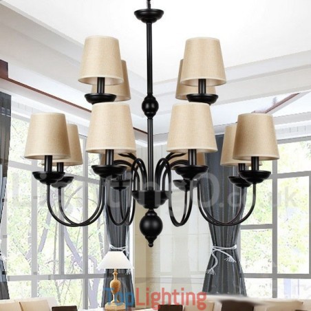 12 Light Rustic 2 Tier Retro Contemporary Candle Style Chandelier 12 Light Rustic 2 Tier Retro Contemporary Candle Style Chandelier