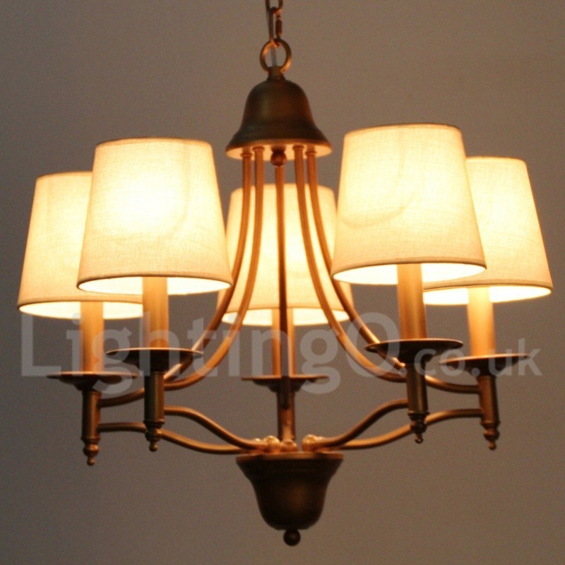 5 Light Rustic Retro Mediterranean Style Candle Style Chandelier