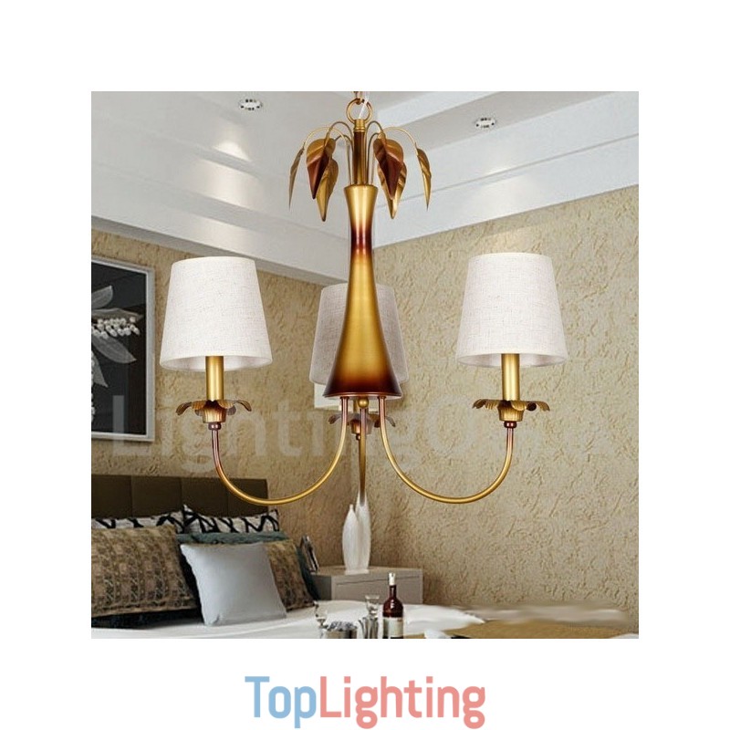 3 Light Modern Contemporary Rustic Candle Style Chandelier