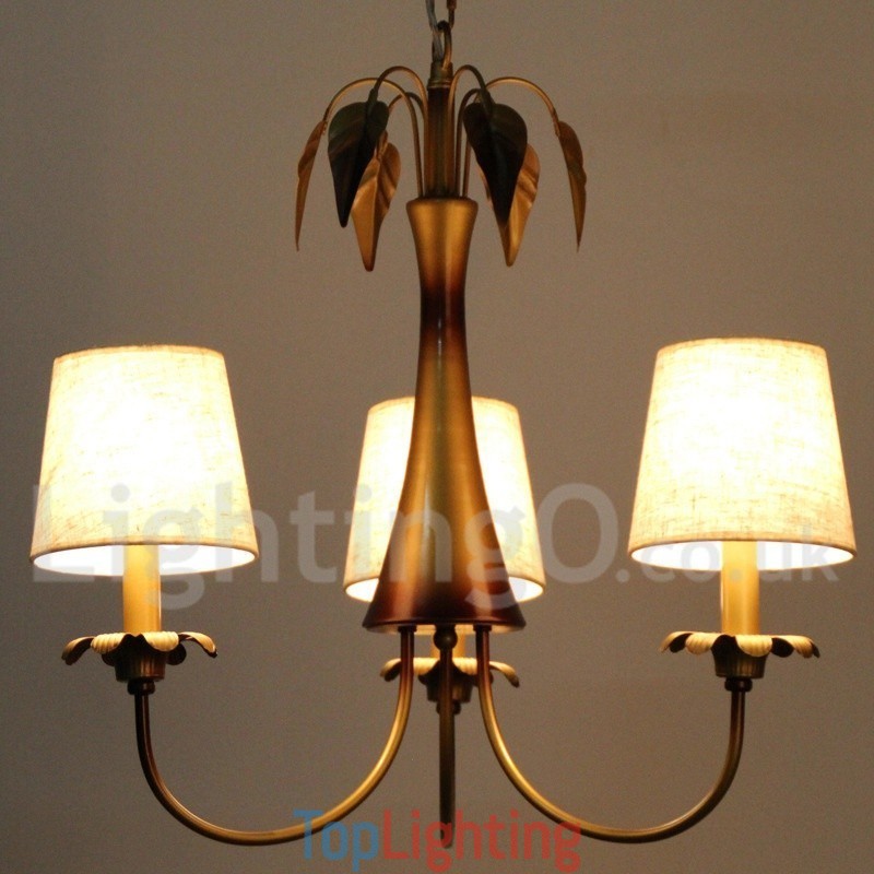 3 Light Modern Contemporary Rustic Candle Style Chandelier