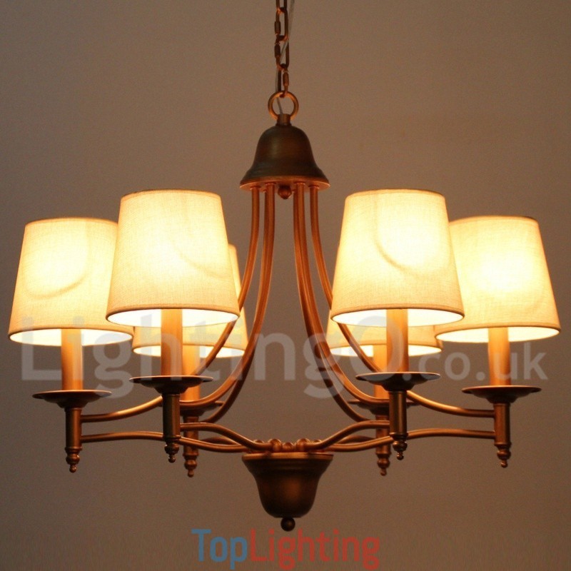 6 Light Rustic Retro Mediterranean Style Candle Style Chandelier