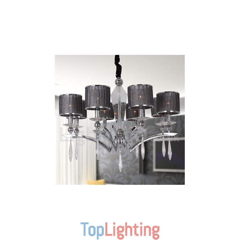 8 Light Modern Contemporary Candle Style Chandelier