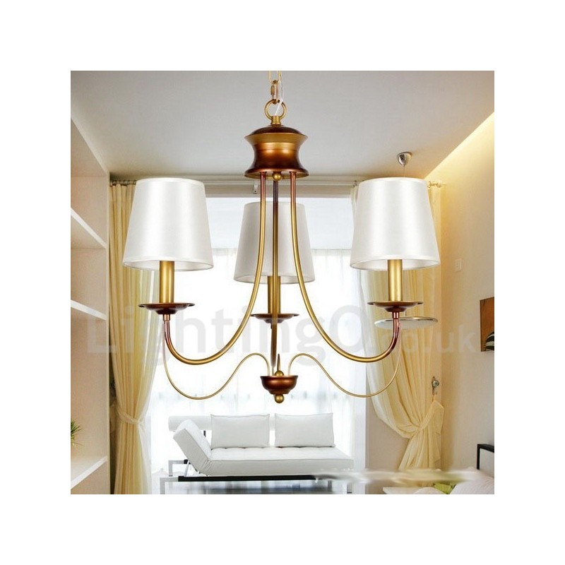 3 Light Rustic Mediterranean Style Modern Contemporary Candle Style Chandelier