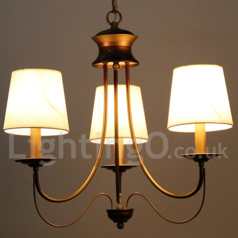 3 Light Rustic Mediterranean Style Modern Contemporary Candle Style Chandelier