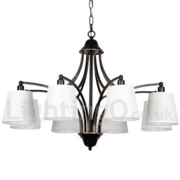 8 Light Rustic Retro Contemporary Candle Style Chandelier
