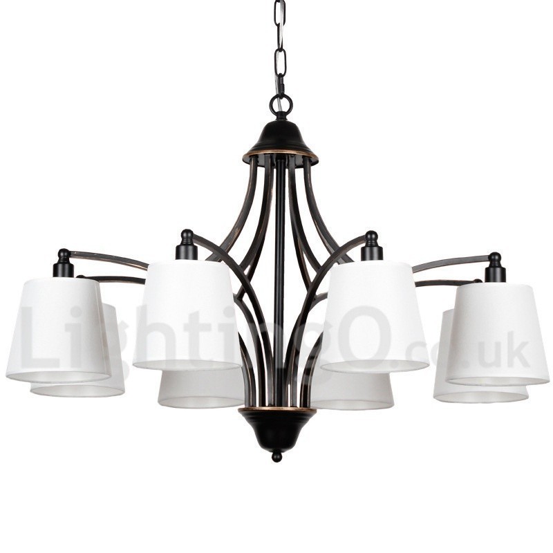 8 Light Rustic Retro Contemporary Candle Style Chandelier