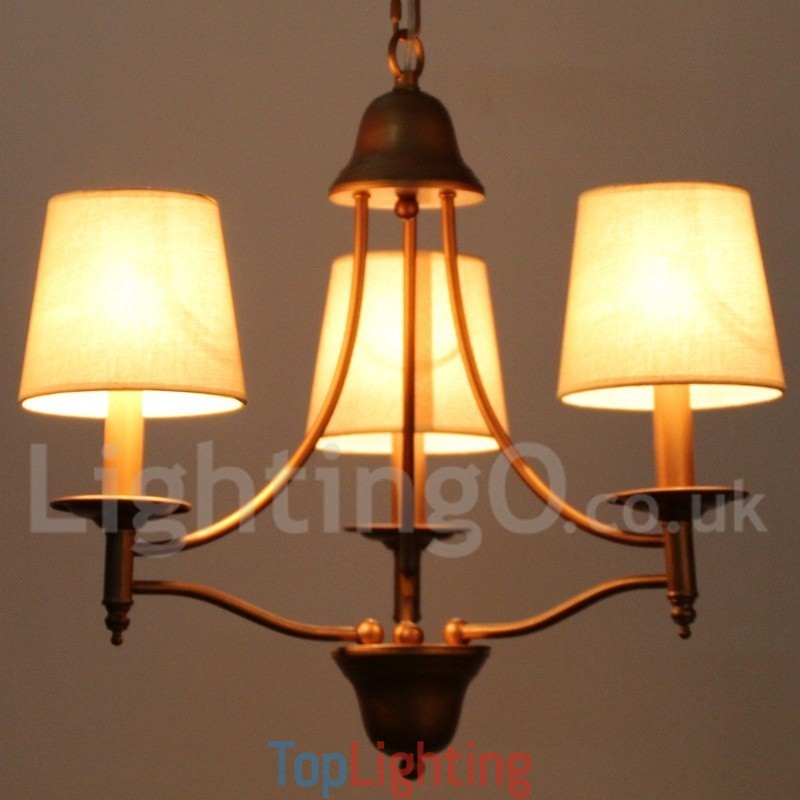 3 Light Rustic Retro Mediterranean Style Candle Style Chandelier