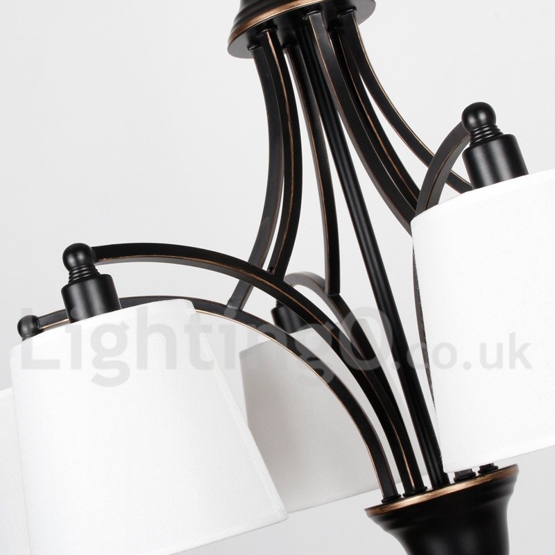 6 Light Rustic Retro Contemporary Candle Style Chandelier