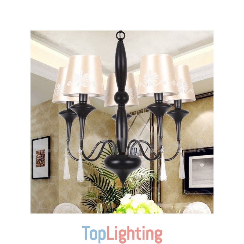 5 Light Mediterranean Style Candle Style Chandelier