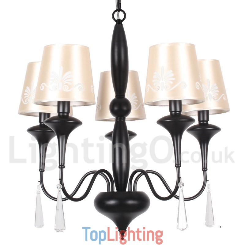 5 Light Mediterranean Style Candle Style Chandelier