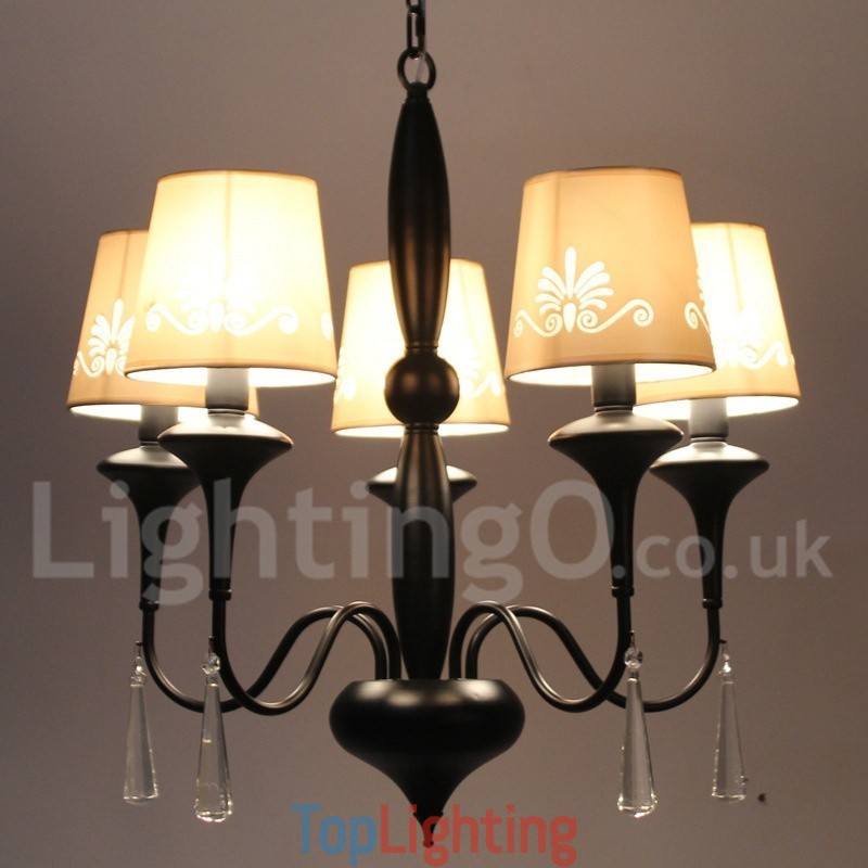 5 Light Mediterranean Style Candle Style Chandelier
