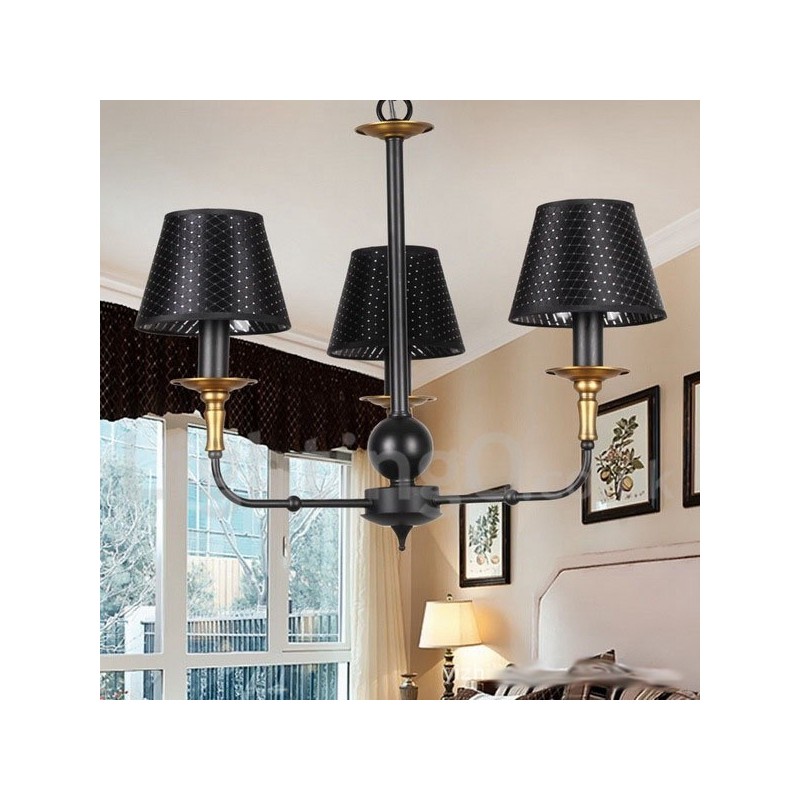 3 Light Retro Rustic Candle Style Chandelier
