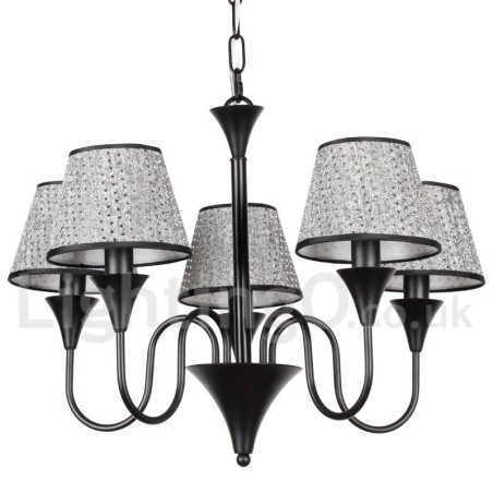 5 Light Rustic Modern Contemporary Retro Black Candle Style Chandelier 5 Light Rustic Modern Contemporary Retro Black Candle Style Chandelier