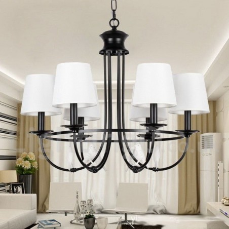 6 Light Retro Black Mediterranean Style Rustic Contemporary Candle Style Chandelier 6 Light Retro Black Mediterranean Style Rustic Contemporary Candle Style Chandelier
