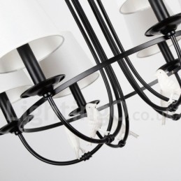 6 Light Retro Black Mediterranean Style Rustic Contemporary Candle Style Chandelier