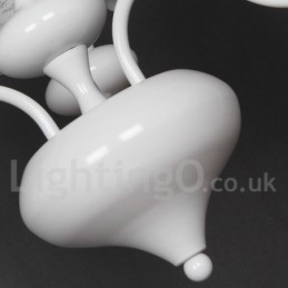 3 Light Modern Contemporary Hollow White Candle Style Chandelier