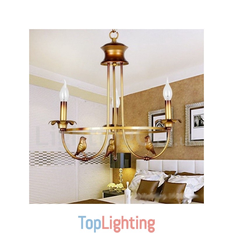 3 Light Retro Candle Style Chandelier