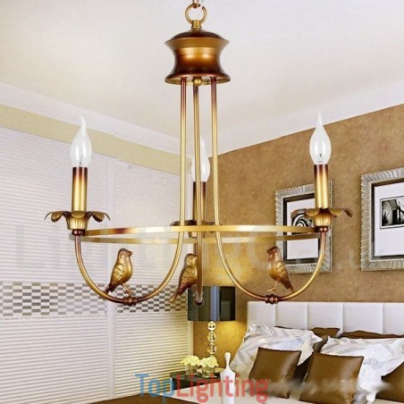 3 Light Retro Candle Style Chandelier 3 Light Retro Candle Style Chandelier