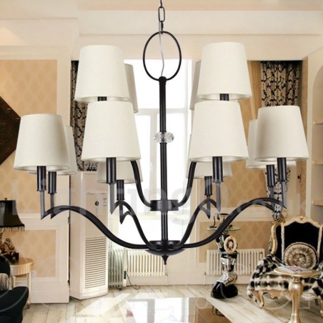 12 Light Modern Contemporary Candle Style Chandelier 12 Light Modern Contemporary Candle Style Chandelier