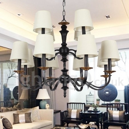 12 Light Rustic Retro Candle Style Chandelier 12 Light Rustic Retro Candle Style Chandelier