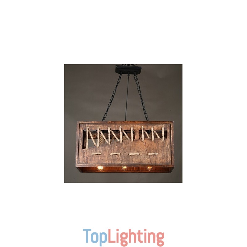 Minimalist Wooden Chandelier